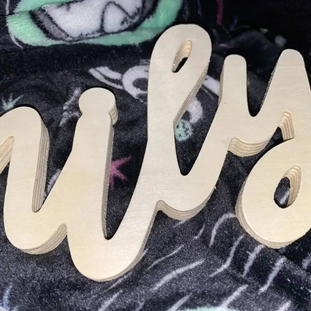 Target DIY Wooden Family Word Decor Natural Wood Cursive Paint Ready Wall Sign